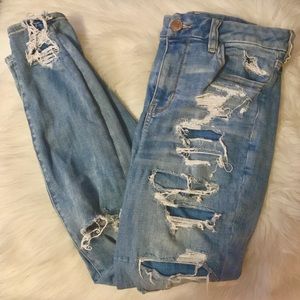 🌸 worn american eagle high rise skinny jeans🌸